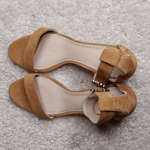 MAJE FARRIA suede block heels in camel size 40 - Picture 7 of 16